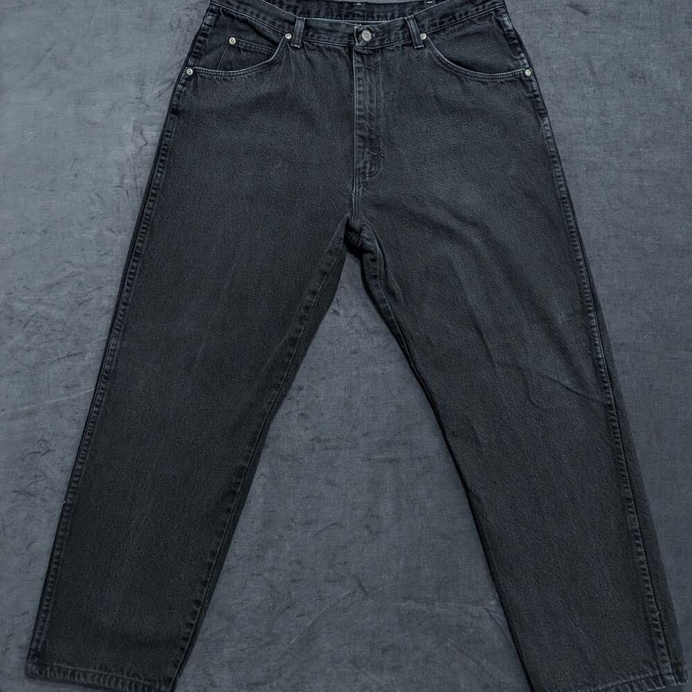 Vintage 1990s USA Wrangler Starlogo Workwear Faded Black Denim Jeans Size 33x30
